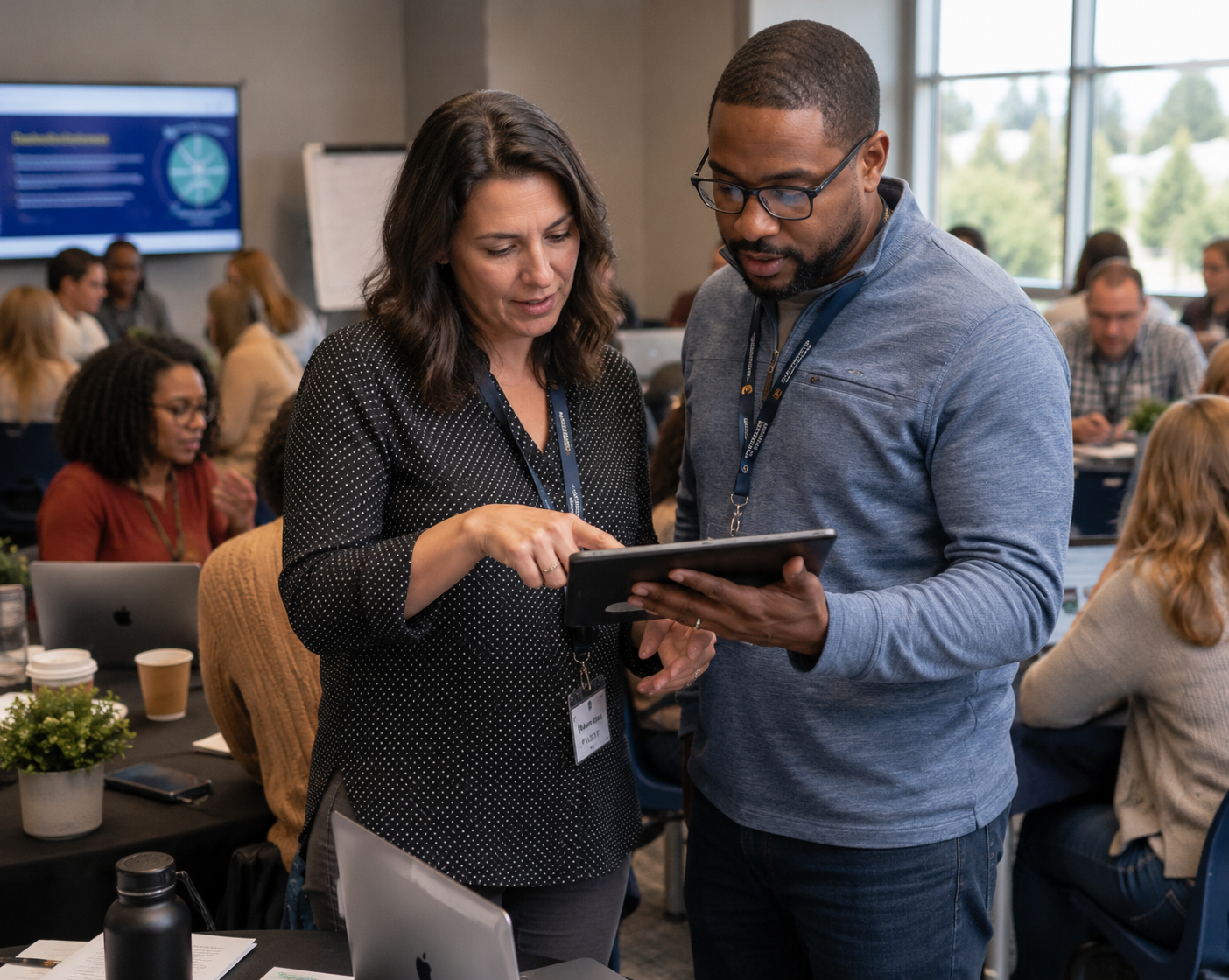 Educators collaborating with True Progress