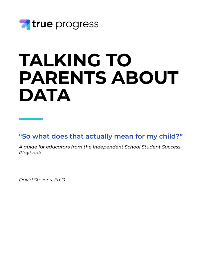 Cover of the Playbook Guide “Talking to Parents About Data”